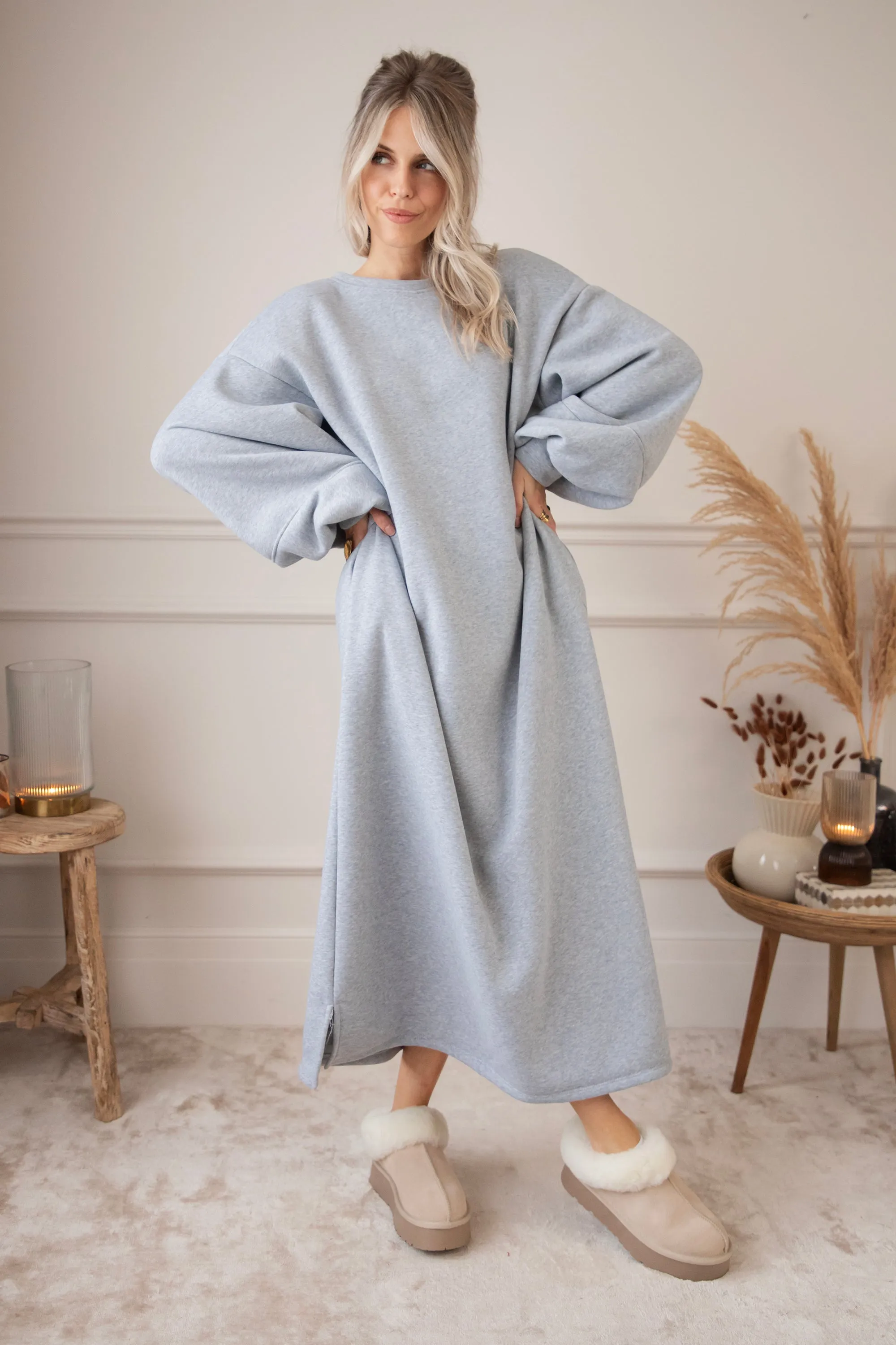 Snuggle Up XL Grey - Sweater Dress