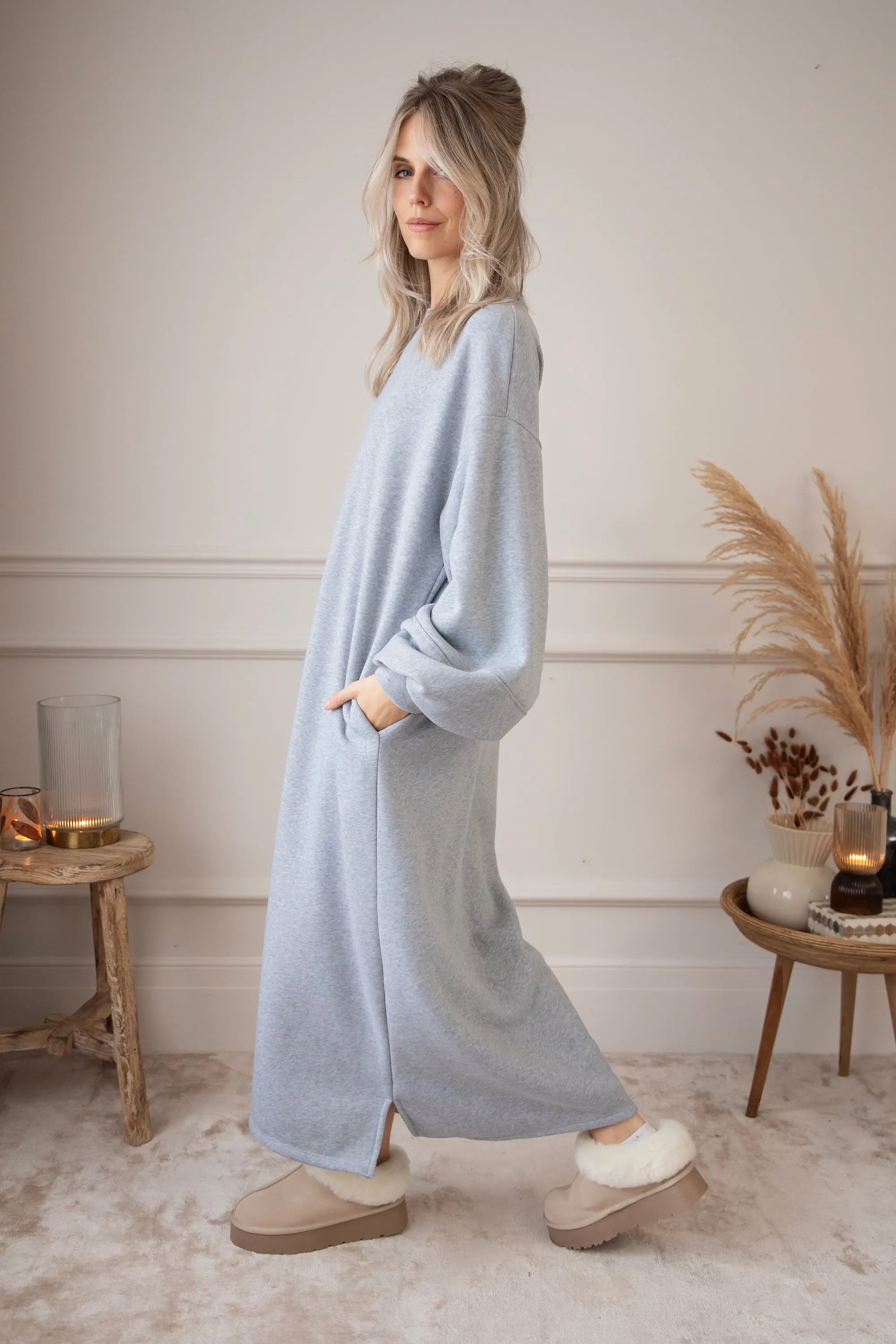 Snuggle Up XL Grey - Sweater Dress