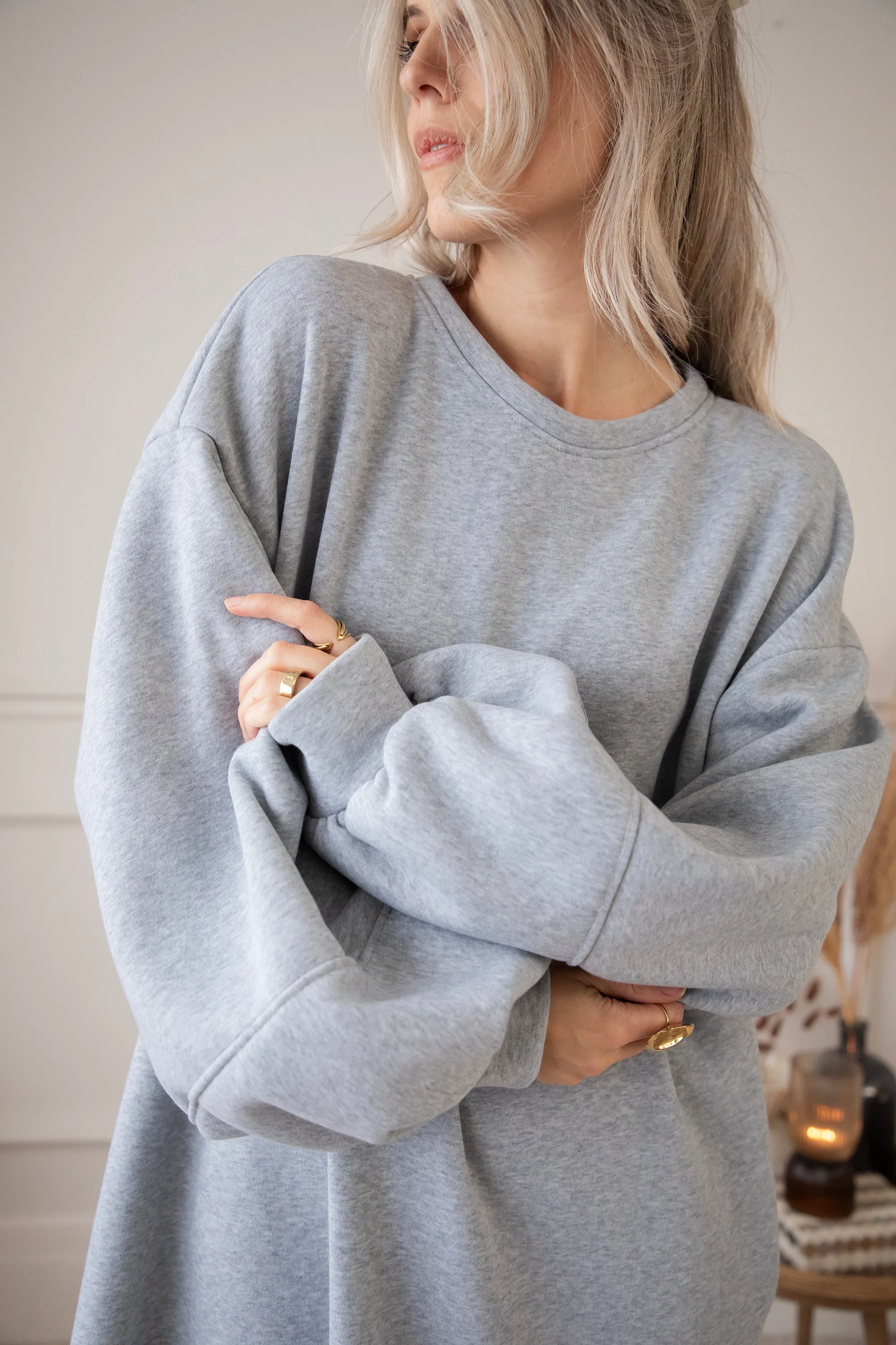 Snuggle Up XL Grey - Sweater Dress