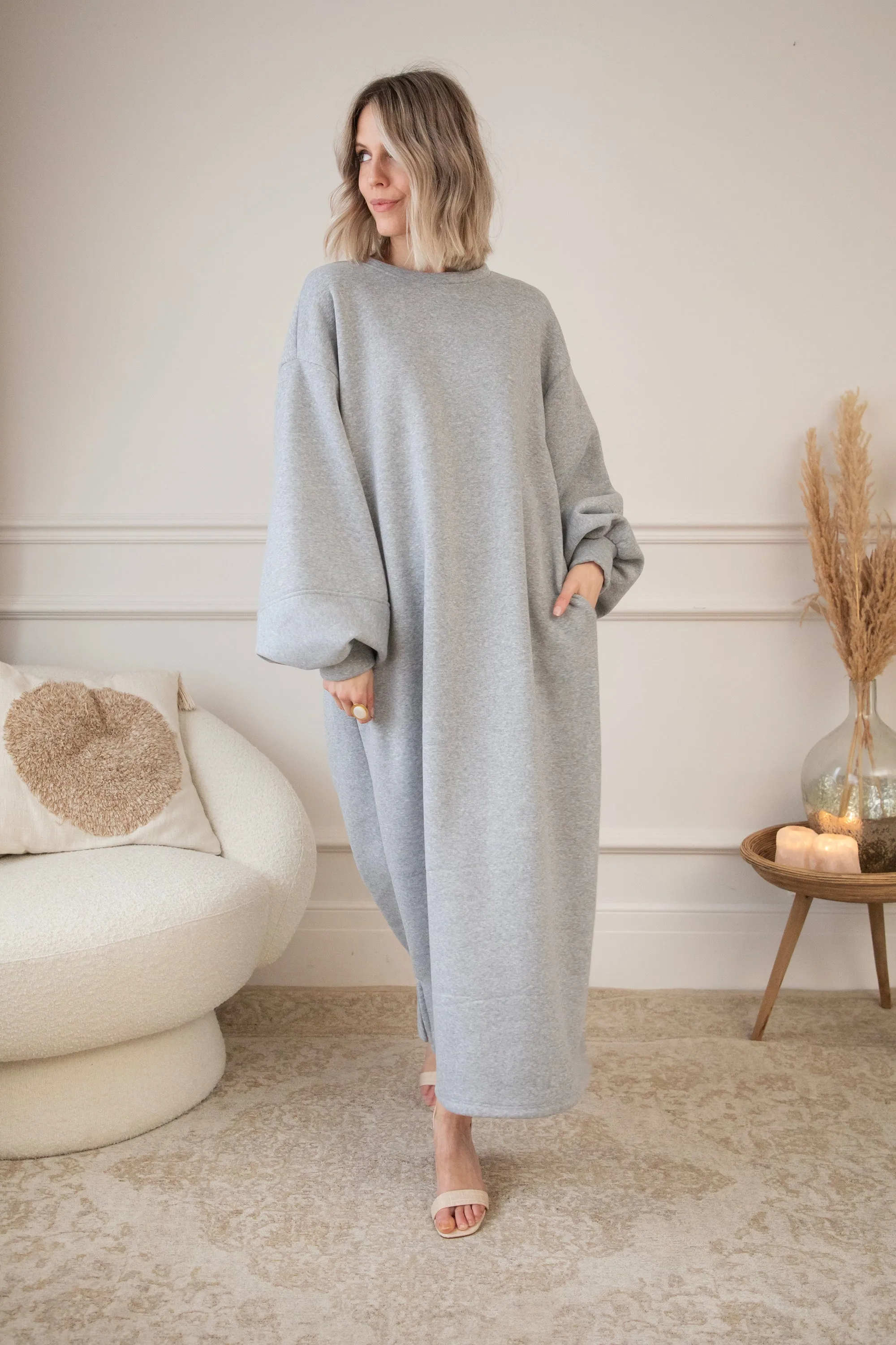 Snuggle Up XL Grey - Sweater Dress