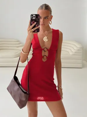 Steward Mini Dress Red Petite