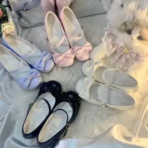 Sweetheart Bow Mid-Heel Shoes