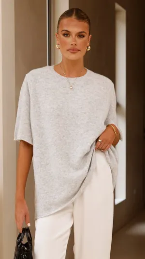 Tahlia Knit Top - Grey