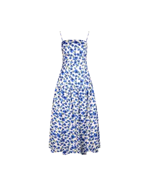 TRULLI MAXI DRESS SOMETHING BLUE FLORAL