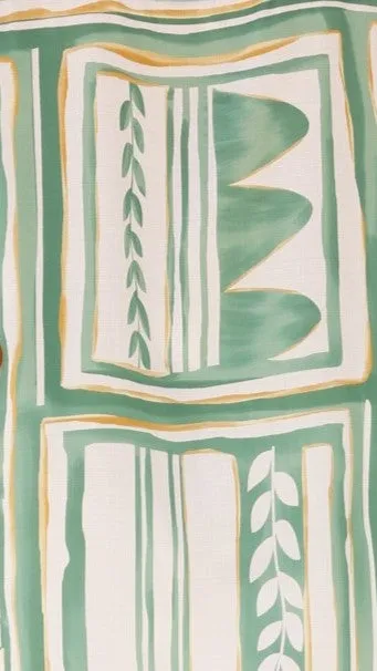 Urika Shorts - Green / White Print