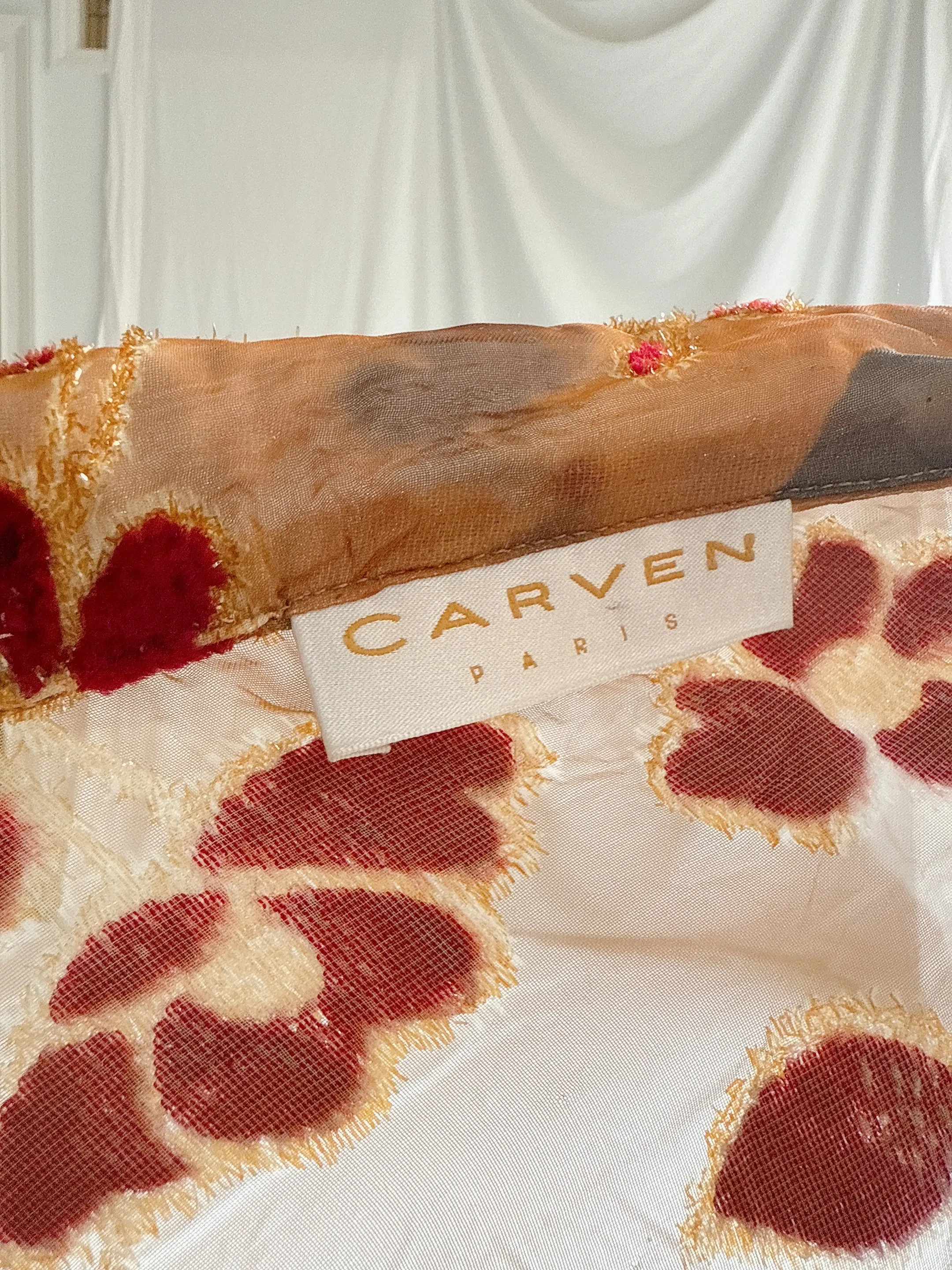 Vintage Carven Paris Silk Shirt - M