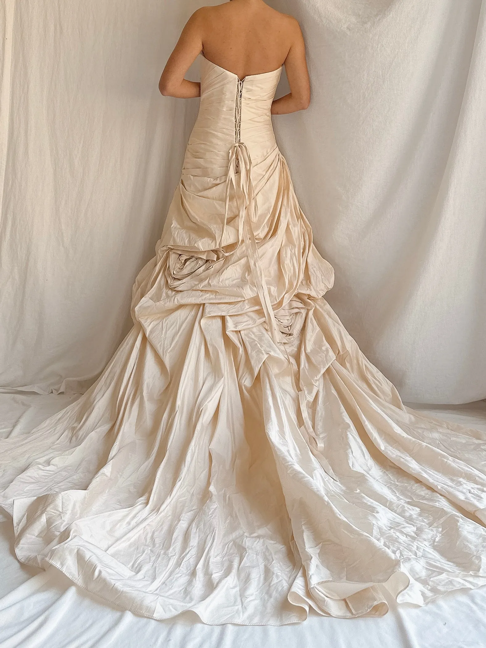 Vintage Martina Liana Silk Draped Gown - S-M