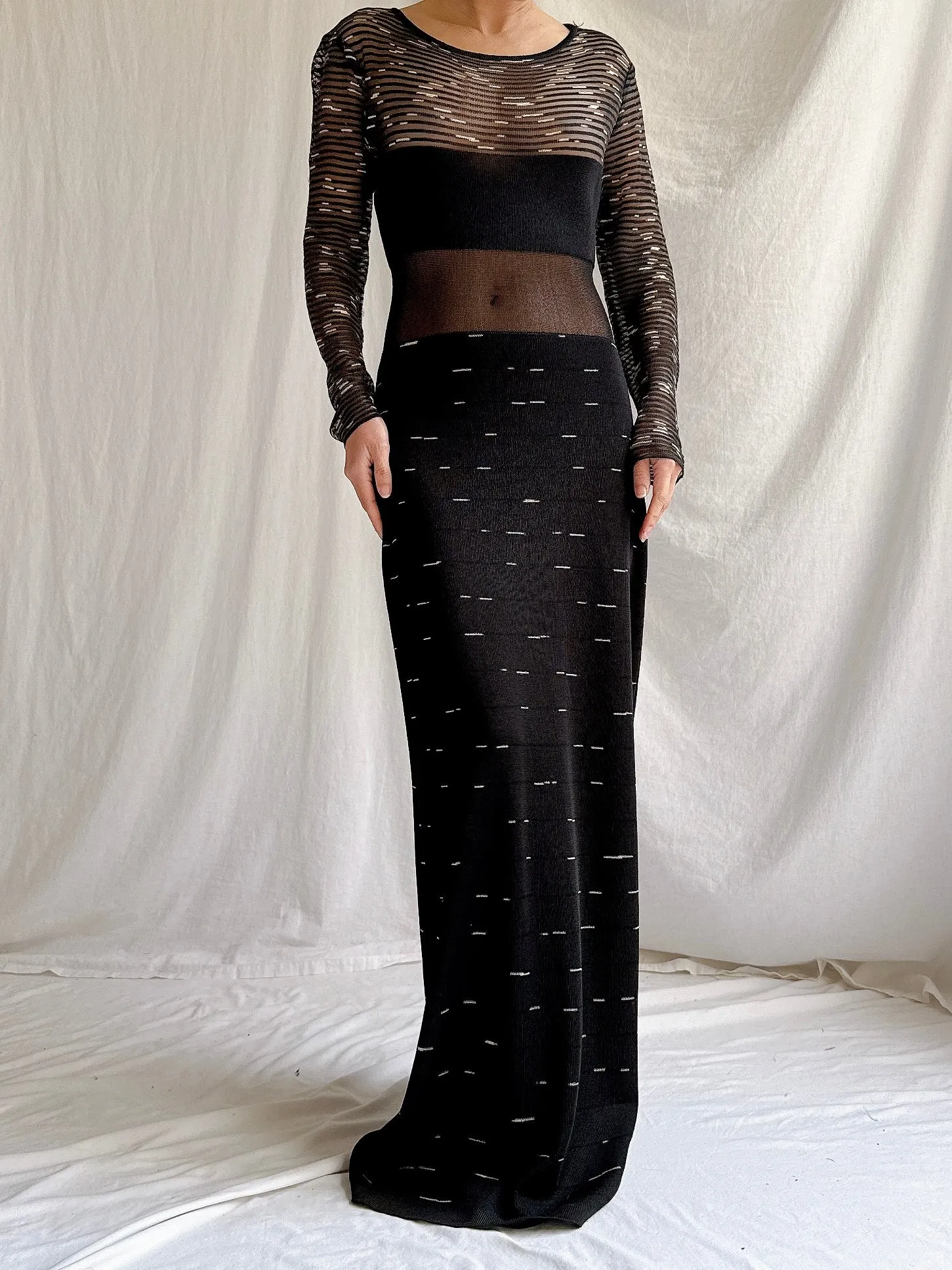 Vintage Nora Attalai Paris Knit Dress - S-M