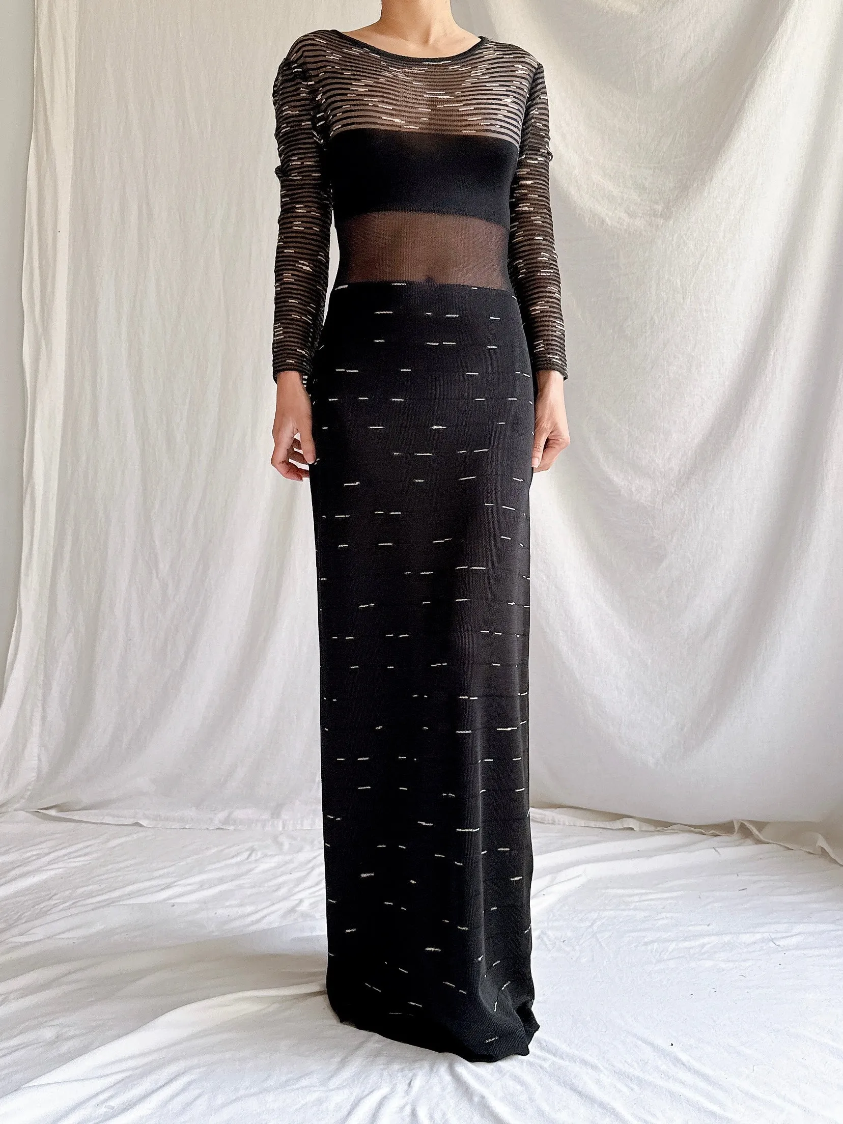Vintage Nora Attalai Paris Knit Dress - S-M