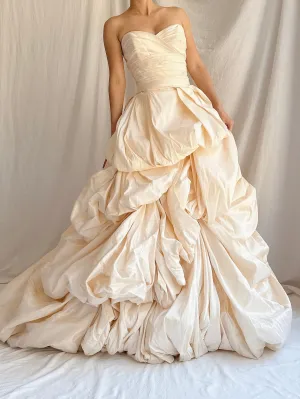 Vintage Silk Romona Keveza Draped Gown - S/2/4