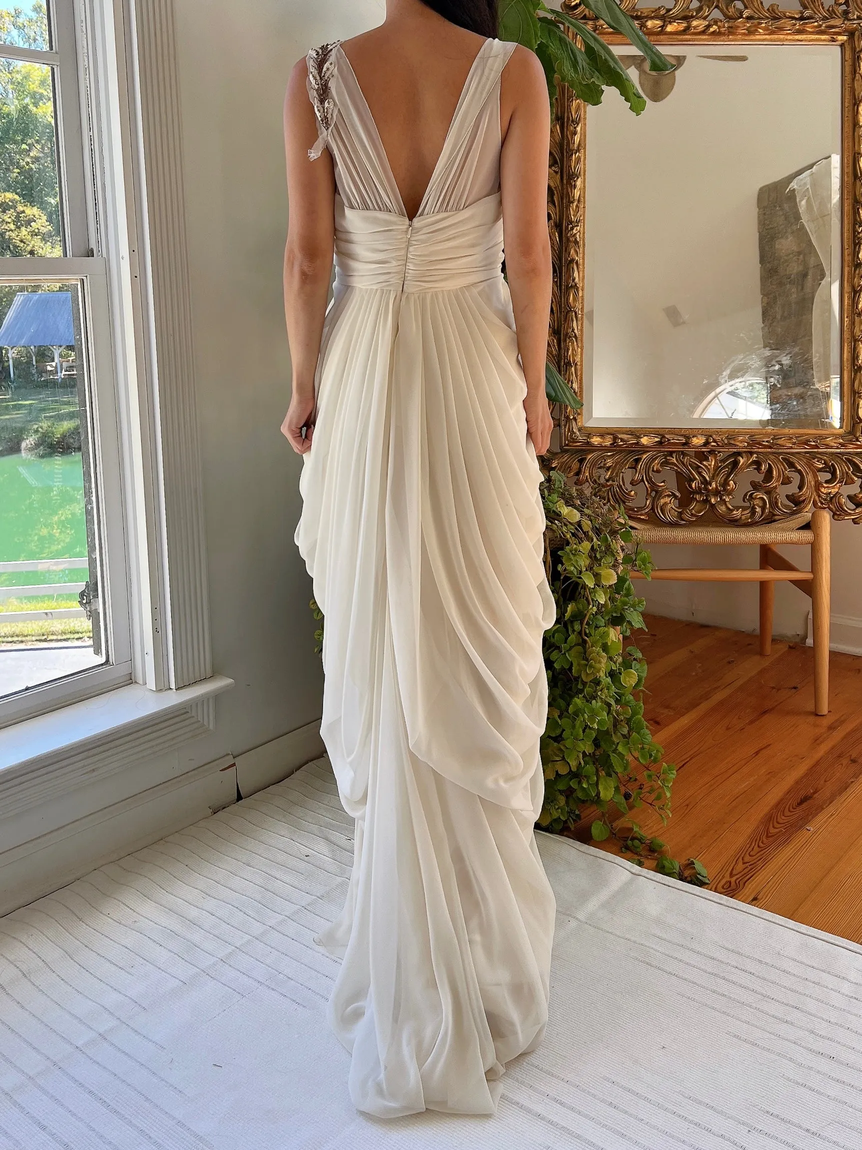 Vintage Vera Wang Chiffon Draped Gown - XS/S