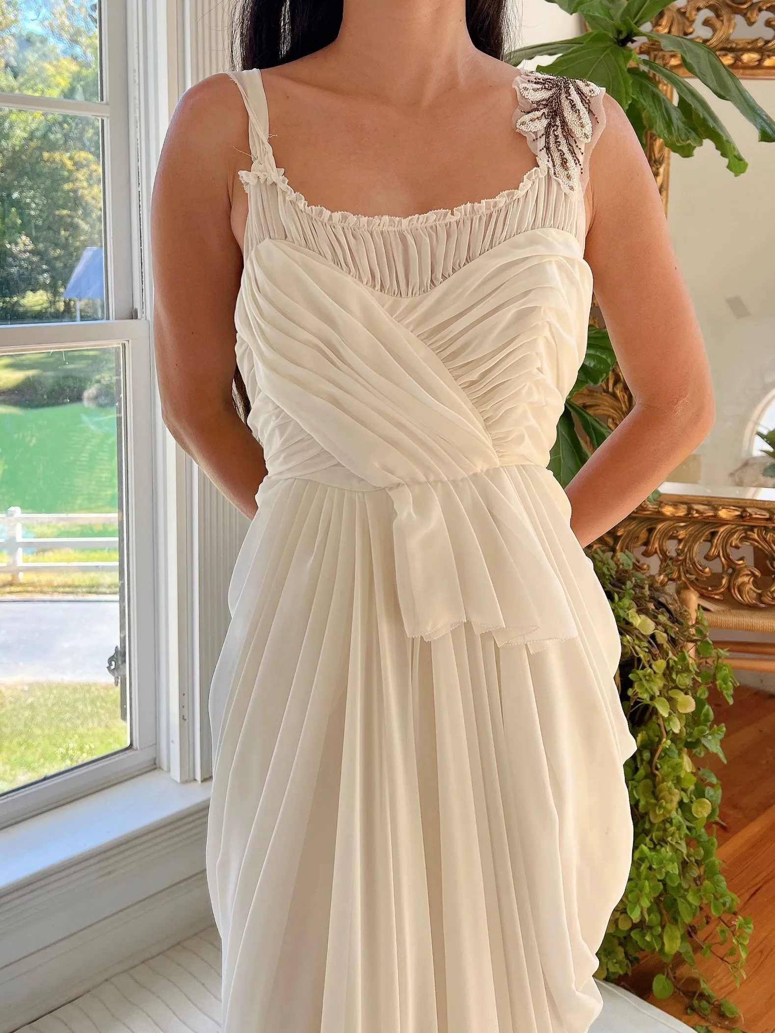 Vintage Vera Wang Chiffon Draped Gown - XS/S