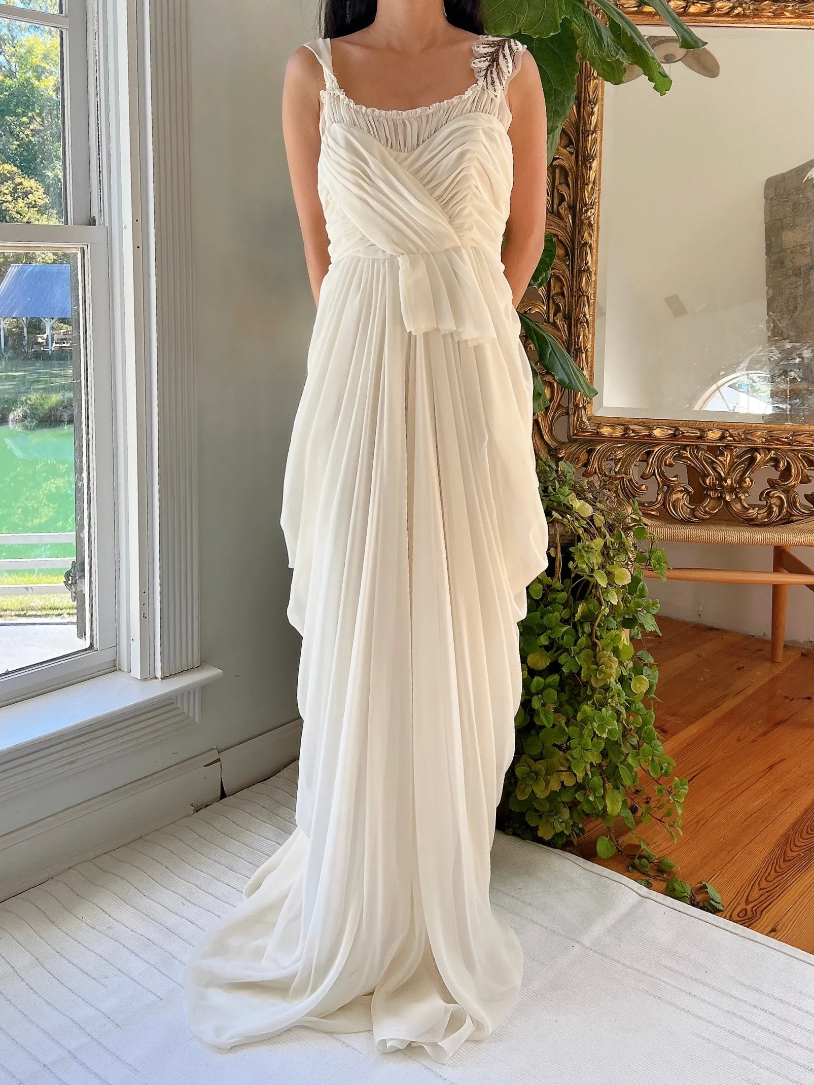 Vintage Vera Wang Chiffon Draped Gown - XS/S