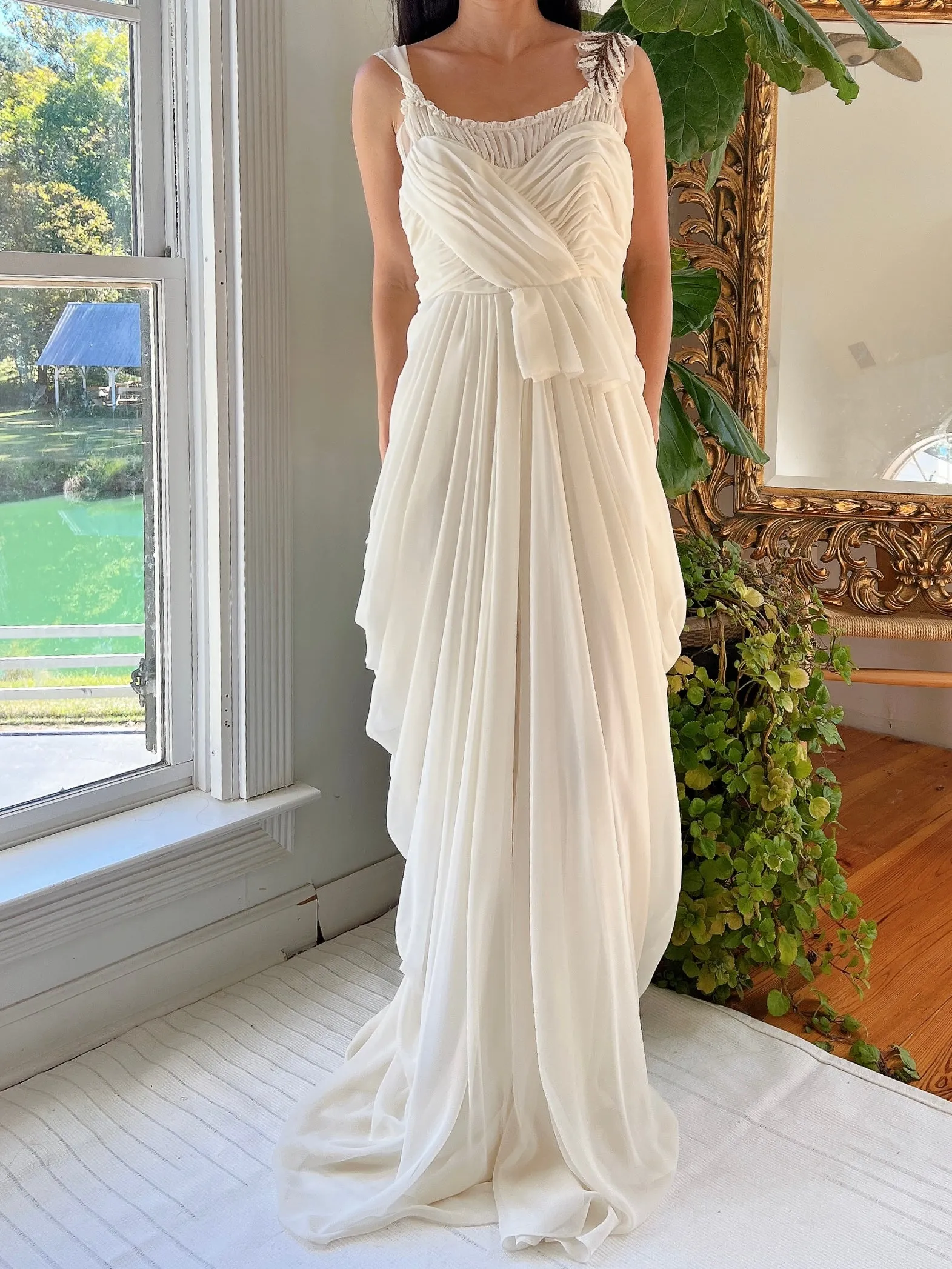 Vintage Vera Wang Chiffon Draped Gown - XS/S