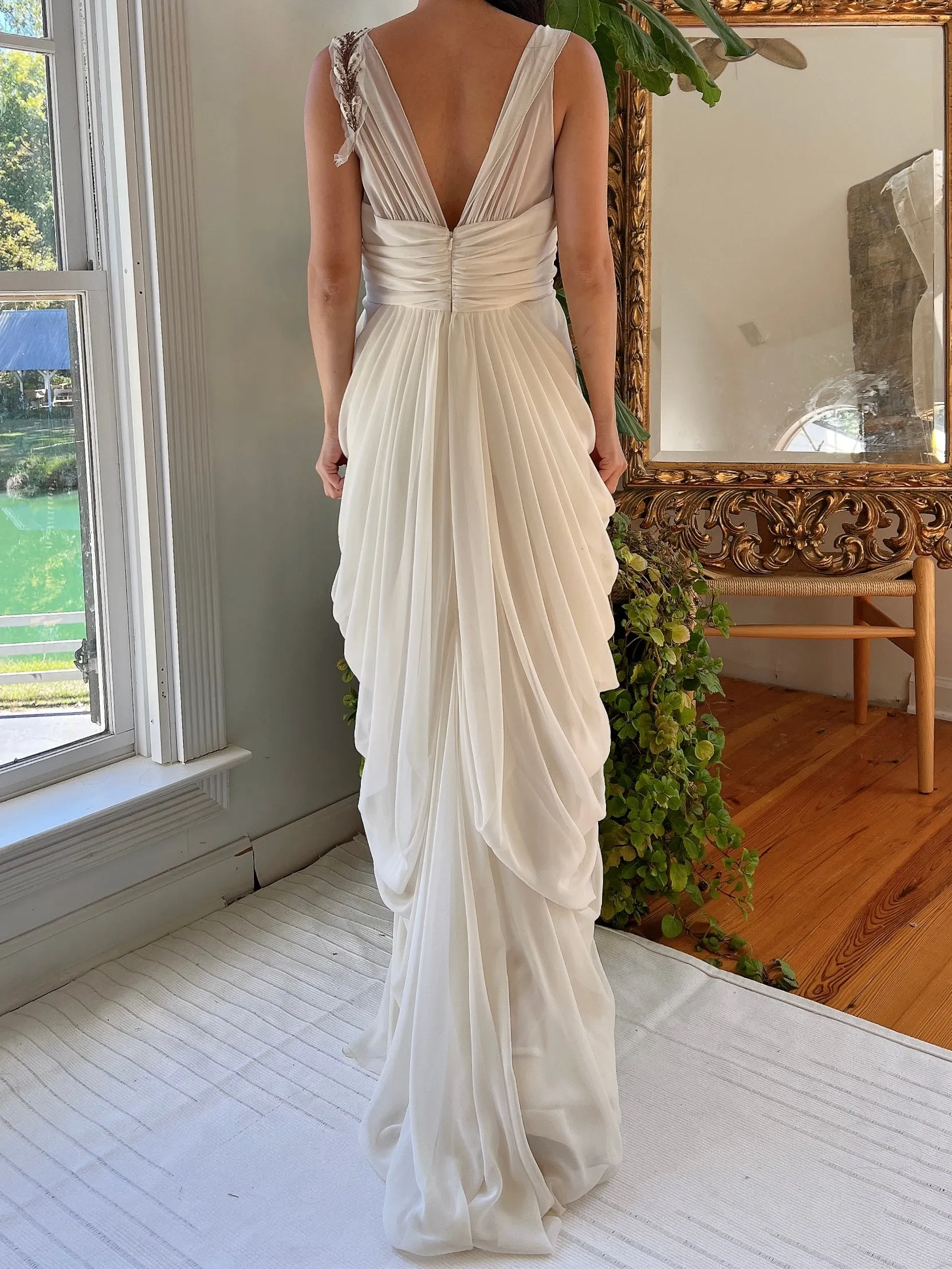 Vintage Vera Wang Chiffon Draped Gown - XS/S