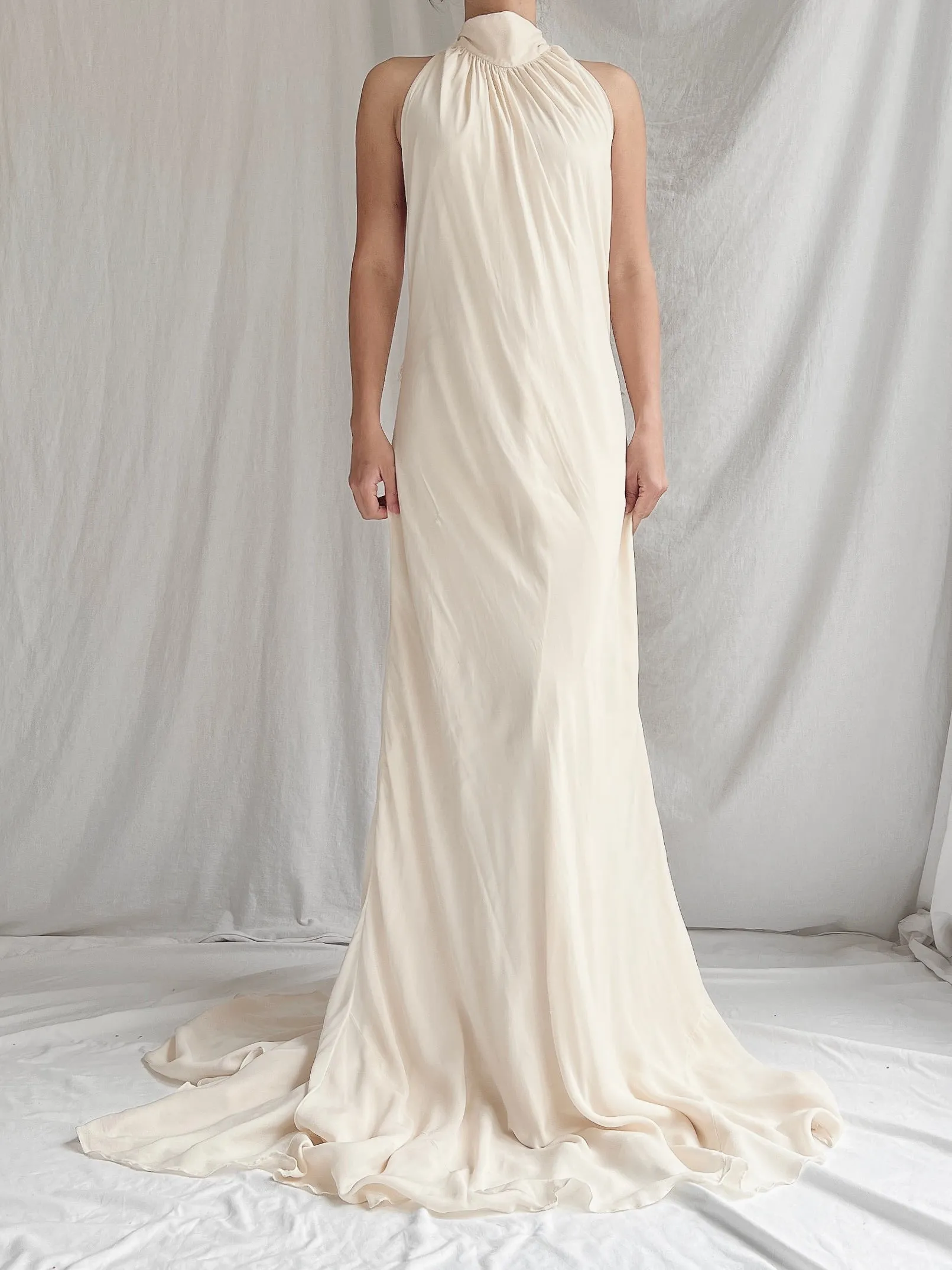 Vintage Vera Wang Halter Silk Gown - S-L