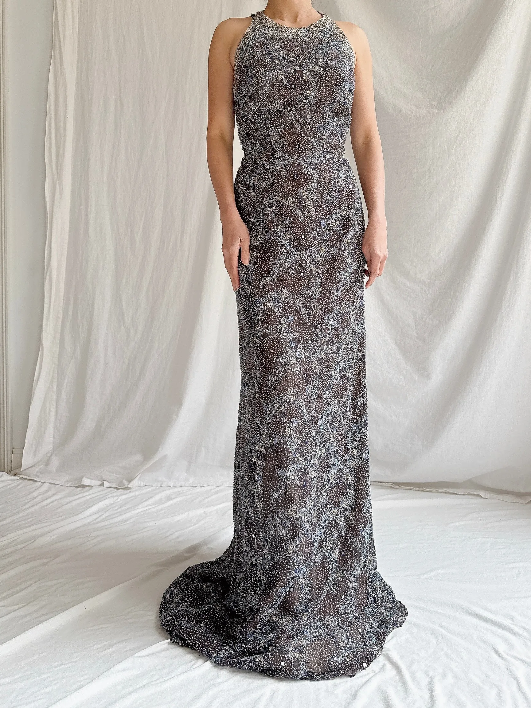 Vintage YSA Makino Fully Beaded Gown - S/M