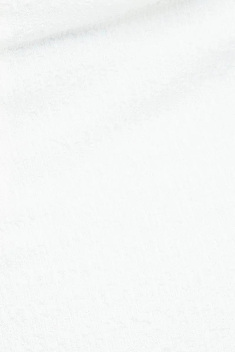 White Midi Dress Cut Out Textured Fabric