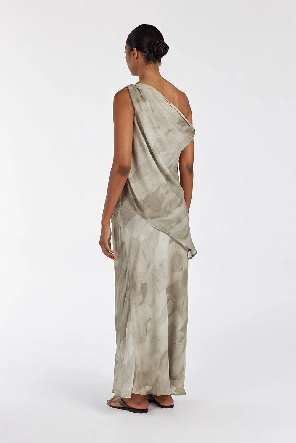 WILLOW BEIGE PRINT TWIST TOP