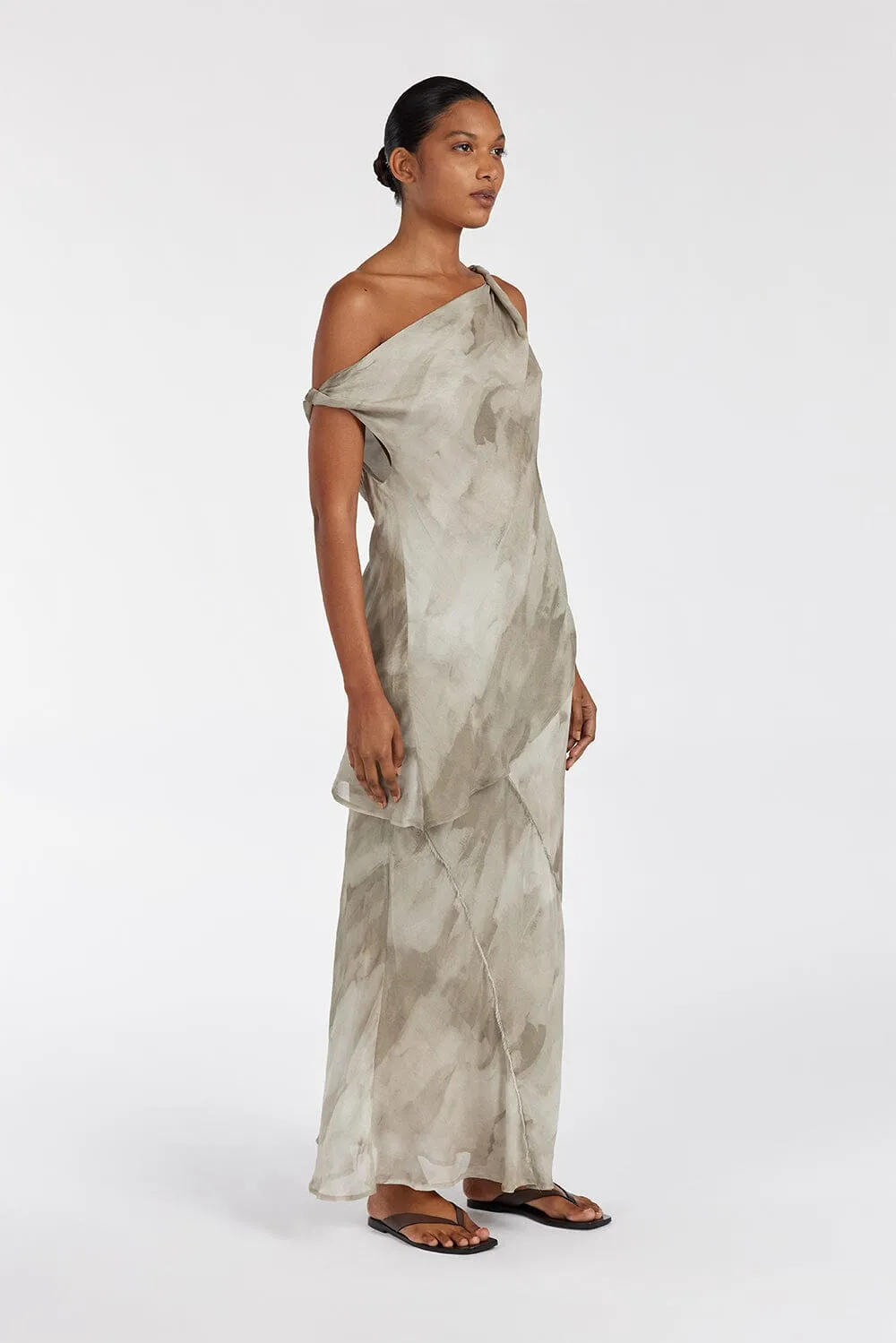 WILLOW BEIGE PRINT TWIST TOP