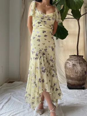 Y2K Silk Handkerchief Dress - M