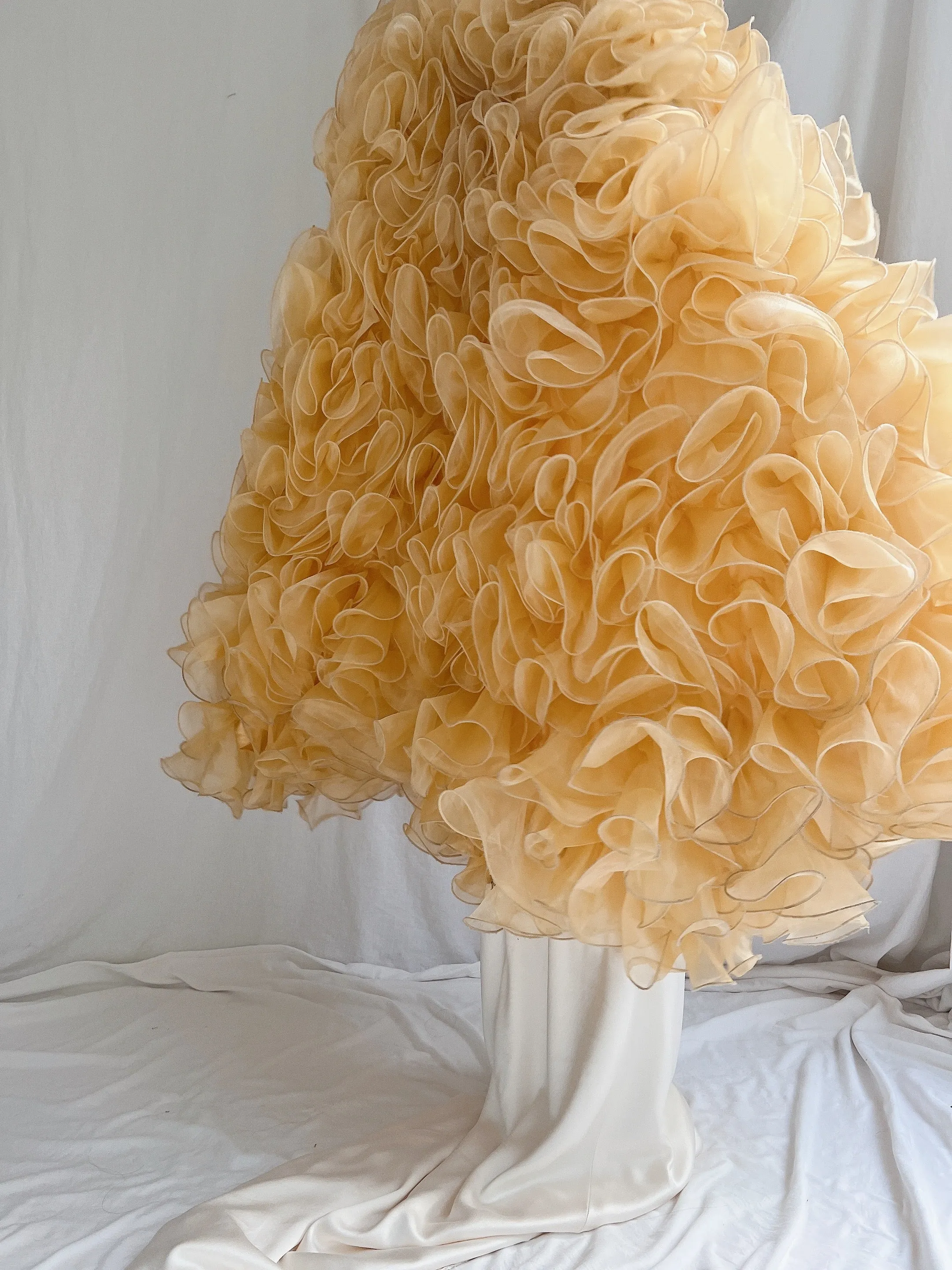 Yellow Ruffle Cape - OSFM