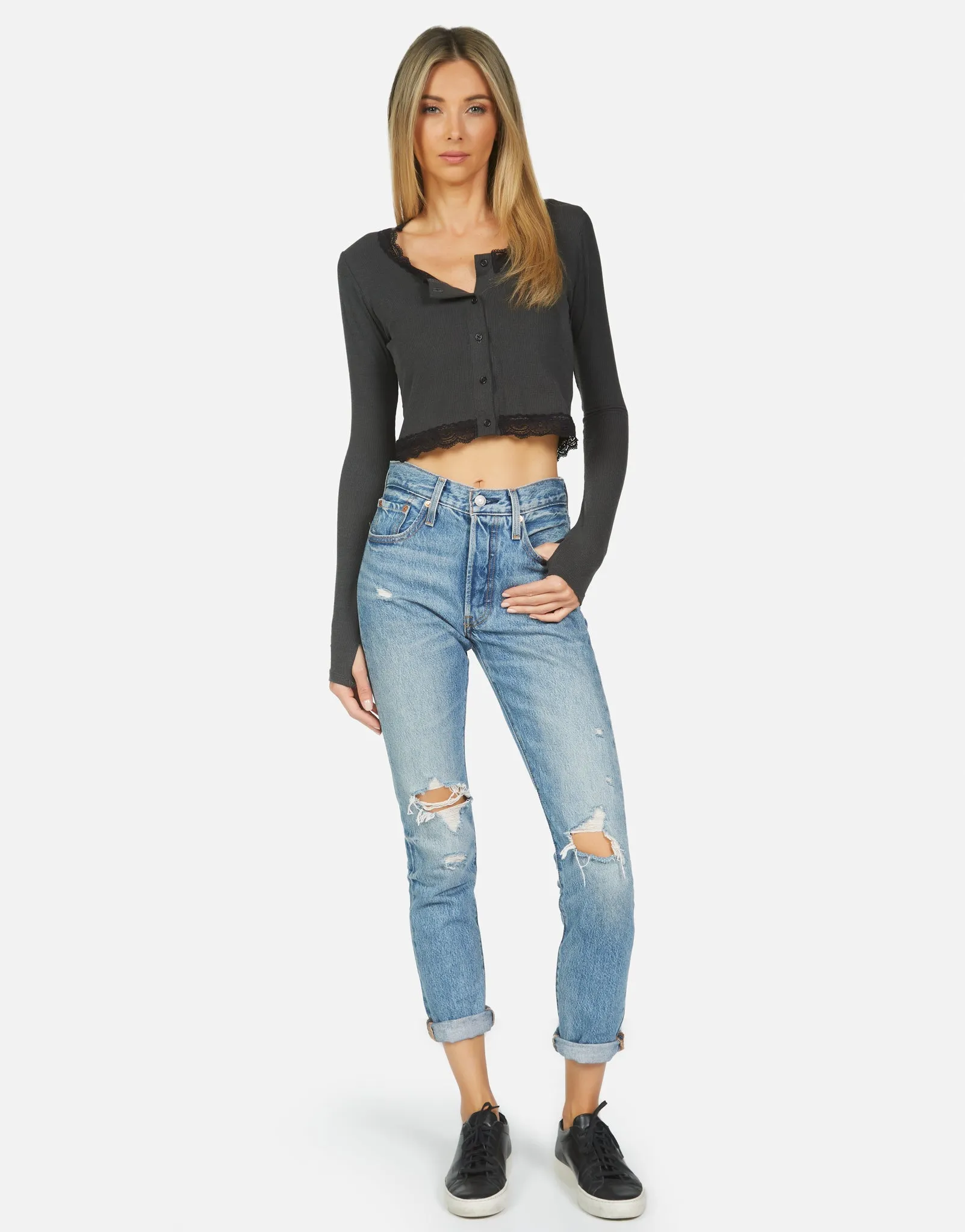 Zuko Button Down Crop Top